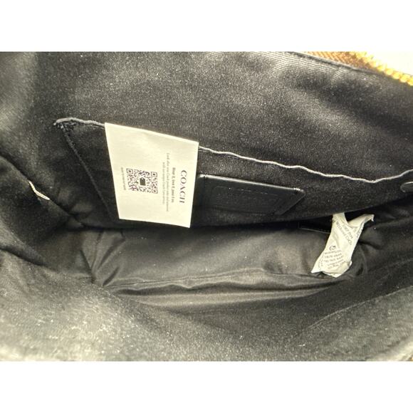 Coach Ellie File Crossbody Bag Purse Signature Canvas Khaki Black C1648 Zipper - Picture 11 of 11